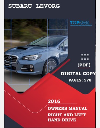 subaru levorg 2016 owners manual rhd and lhd